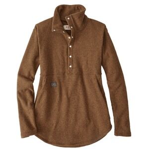 DESO Genevieve Snap Pullover XL Gorpcore Brown Textured Knit USA Henley Sweater